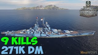 World of WarShips  Jean Bart  9 KILLS  271K Damage  Replay Gameplay 4K 60 fps [upl. by Ira]