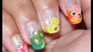 Colorful Fruit Nail Tutorial [upl. by Atilal]