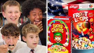 British Highschoolers try American Cereal for the first time [upl. by Annnora]