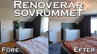 Renoverar sovrummet på egen hand  Renoveringsvlogg [upl. by Einallem]