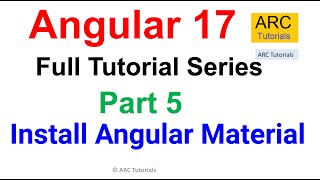 Angular 17 Tutorial 5  Install Angular Material  Angular 17 Tutorial For Beginners [upl. by Ulah]