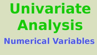 Univariate Analysis Numerical Variables [upl. by Akyeluz]