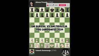 Gukesh Dummaraju vs Alireza Firouzja  FIDE Candidates 04202024  Chessgambit630 [upl. by Crandale651]