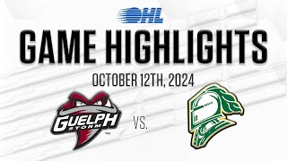 OHL Highlights Guelph Storm  London Knights Oct 12 2024 [upl. by Suoicul]