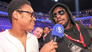 DILLIAN WHYTE CALLS OUT DEREK CHISORA FOR TRILOGY after win vs Joe Joyce [upl. by Melly]