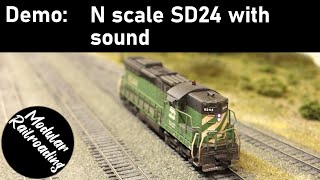 N scale SD24 with sound [upl. by Baalbeer]