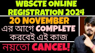 Wbscte Online Registration Official Notice 202425 Polytechnic Registration 2024 WBSCTE New Update [upl. by Nnyleuqcaj]