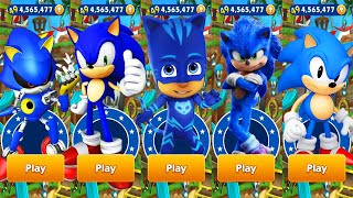 Tag with Ryan vs Sonic Dash  Movie Sonic vs Catboy PJ Masks vs Sonic vs Classic Sonic Metal Sonic [upl. by Grigson667]