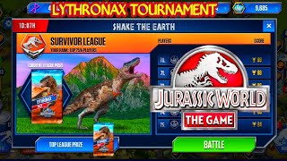 LYTHRONAX TOURNAMENT THIS WEEK  JURASSIC WORLD THE GAME [upl. by Dickerson]