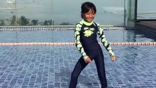 How to Do The Floss Dance Slow Motion by Afiqah Hana Syakirah [upl. by Nanine846]