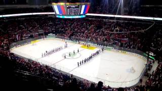 2014 Ice hockey World Championship in Minsk Russian anthem [upl. by Perkins]