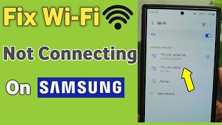 How to fix WIFI not Connecting on Samsung phone  Pro Solution [upl. by Chrisoula]