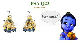 MSTAT 2024 PSA  Q23  Descriptive Statistics Mean  Variance [upl. by Aliekahs]