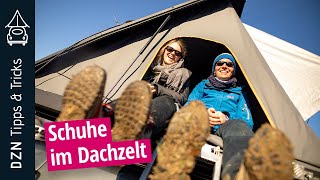 Dachzelt Tipps amp Tricks Schuhe im Dachzelt [upl. by Chicky]