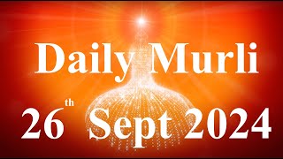 Daily Murli English 26 September 2024daily English murlimurli in EnglishEnglish murli todayMurli [upl. by Mylan]