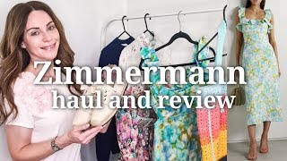 Zimmermann haul and tryon review  Zimmermann dresses and newin pieces [upl. by Gathard]