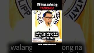 DI INAASAHANG TANONG OVP VPSara ConfidentialFunds [upl. by Salot]