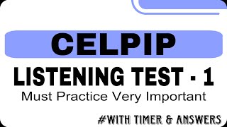 CELPIP LISTENING Mock Test 001  With Timer amp Answers  CELPIP  IELTS  PTE [upl. by Tews402]