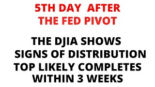 Sellers Start Showing Up on the DJIA Signs of Distribution Top Likely Within 3 Weeks Maybe Sooner [upl. by Adnam356]