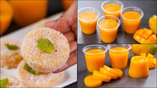 MANGO JELLY DELIGHT  SWEET MANGO DESSERT  RIPE MANGO DESSERT  NOBAKE MANGO DESSERT  NOven [upl. by Hazem]