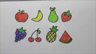 Fruit leren tekenen Makkelijk [upl. by Inaboy]