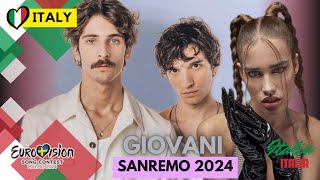 🇮🇹 SANREMO Giovani 2023 🇮🇹 My Top 12  Sanremo 2024  Italy Eurovision 2024 [upl. by Namrak]