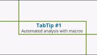 Minitab Tabtip 1 Automated analysis with macros [upl. by Ahseyk]