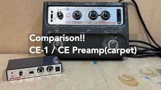 Comparison BOSS CE1  CE Preampcarpet [upl. by Jovitah]