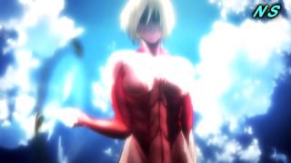 Eren vs Female Titan  Attack on Titan  Shingeki no Kyojin AMVTribute Sum 41 [upl. by Neetsirhc]