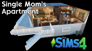 Sims 4  Speed Build  Single Mom Apartment  No CC  4 Stonestreet  Sims 4 Apartment Renovation [upl. by Arvonio591]