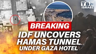 BREAKING IDF UNCOVERS Hamas Tunnel Under Gaza’s Blue Beach Hotel  TBN Israel [upl. by Anastasio]