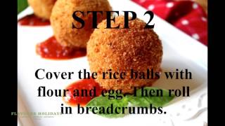 How to make authentic Arancini Sicilian stuffed rice balls [upl. by Motch]