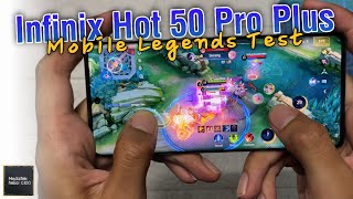 Infinix Hot 50 Pro Plus Mediatek Helio G100 Mobile Legends Gaming Test [upl. by Ephram]