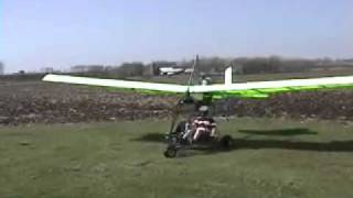 Quicksilver Ultralight Light Sport Airplane  Yellow Quicksilver Sprint II Flight  httpwwwquick [upl. by Nosreve]