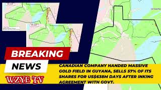 Canadian company handed massive gold field in Guyana sells 57 of its shares for US638M [upl. by Ole801]