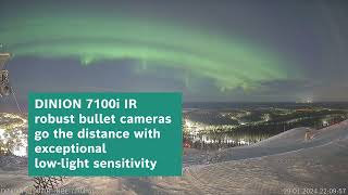 Bosch Security  DINION 7100i IR 8MP X Series capturing Northern Lights [upl. by Kellyn]