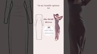 DIY long sleeve maxi dress with square neckline 🤎 sewing inspiration sewing patterns [upl. by Garibald]