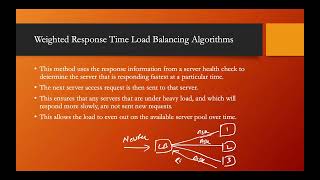 Load Balancing Technique  Weighted Response Time Load Balancing Algorithm  Part  7  Lecture  37 [upl. by Yer823]