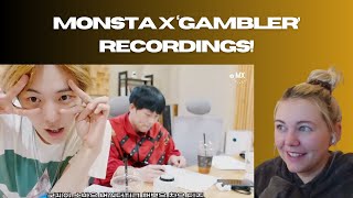 MONSTA X GAMBLER RECORDINGS  REACTION [upl. by Ahsoyem959]