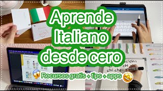 🇮🇹 Aprende Italiano desde Cero Gratis 🤩 Basado en mi experiencia personal 🥰  recursos gratis 💖 [upl. by Elram]