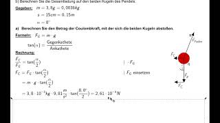 Physikaufgabe zum CoulombGesetz mit Mustertlösung [upl. by Hsima596]