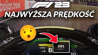 F1 23  TEST NAJWYŻSZEJ PRĘDKOŚCI [upl. by Kery]