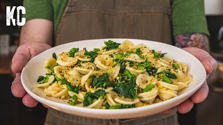 Orecchiette Pasta with Broccoli Rabe  Great for Weeknight Meals [upl. by Pollak]