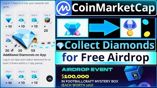 CoinMarketCap Airdrop  How to Collect Diamonds for Airdrop  Topgoal Airdrop Event  CMC [upl. by Adlev]