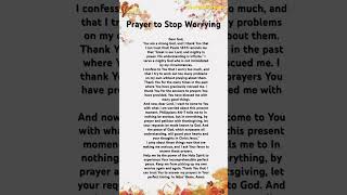 Prayer to Stop Worrying [upl. by Tyler544]