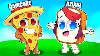 Nos Transformamos en COMIDA en Roblox 🍕😱 [upl. by Gussi]