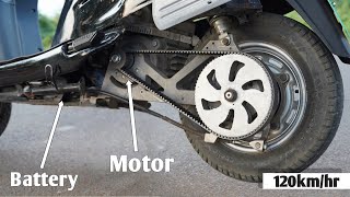 Convert Petrol Scooter Into Electric 120kmhr [upl. by Aidni]