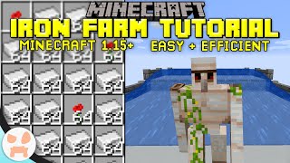 Simple Iron Farm Tutorial  Minecraft Java 115 Easy Efficient [upl. by Selway]