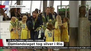 Se silverhjältarnas mottagande på Arlanda  TV4 Sport [upl. by Genevieve]