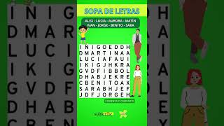 SOPA De LETRAS  NOMBRES  Juegos para ADULTO MAYOR  Cogni Quiz [upl. by Olsewski]